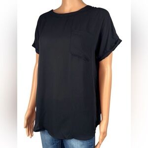 NEW (Never worn) Buffalo David Bitton Elegant Black Flowy Blouse